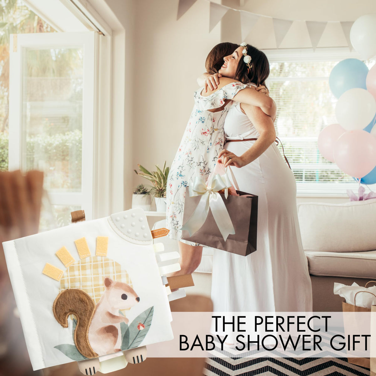 Soft Baby Book with Touch and Feel Pages - Cute Sensory Toy for Babies