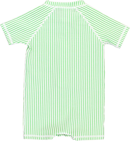 RUGGEDBUTTS Baby/Toddler Boy Swimsuit, One Piece Zipper Rash Guard Sunsuit with UPF 50+ Sun