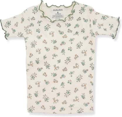 AVAUMA Baby Boy Girl Pajama Set 6M-7T Kids Cute Toddler Snug fit Flower Pattern Design Pjs Cotton