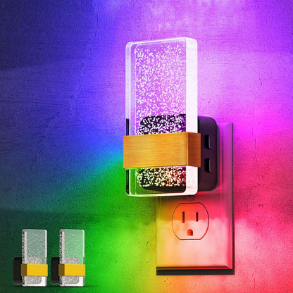 L LOHAS LED Night Lights Plug Into Wall [2 Pack], Color Changing Night Light with Dusk to Dawn