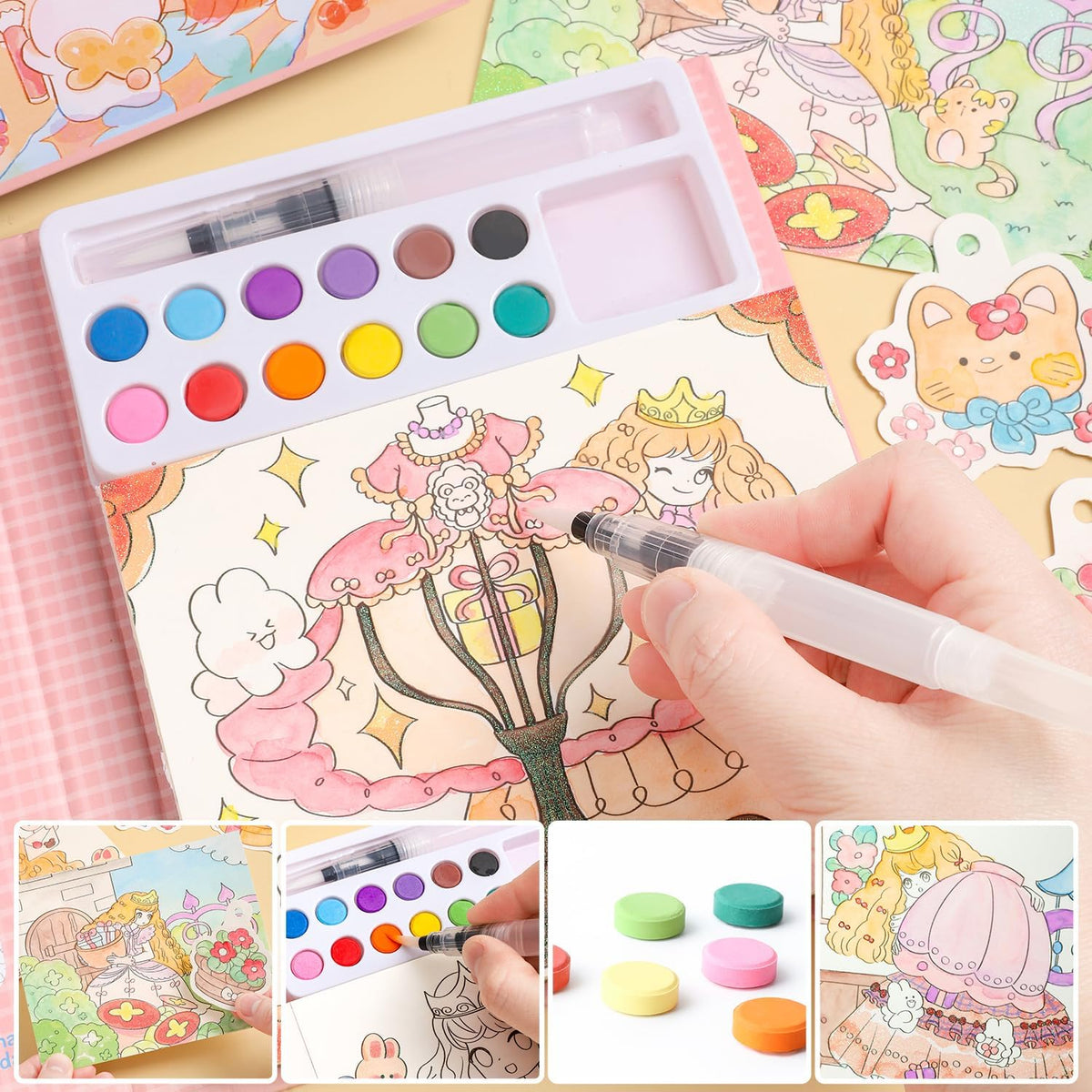 Paint with Water Coloring Books for Kids Ages 3-5, 4-8 – Cute Coloring Book for Teens,Arts and