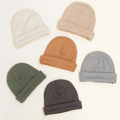 Konssy 6 Pack Baby Beanie Hats for Unisex, Toddler Beanies Baby Girl Boy Hat Warm Cap for Infant