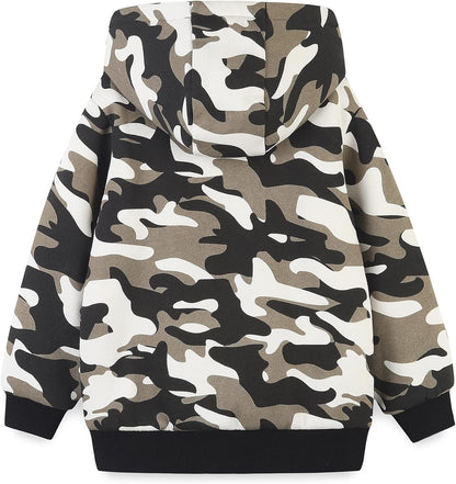 Bumeex Kids Boy's Girl's Sherpa Fleece Lined Jacket Spring Fall Winter Zip up Sweatshirt Hoodie