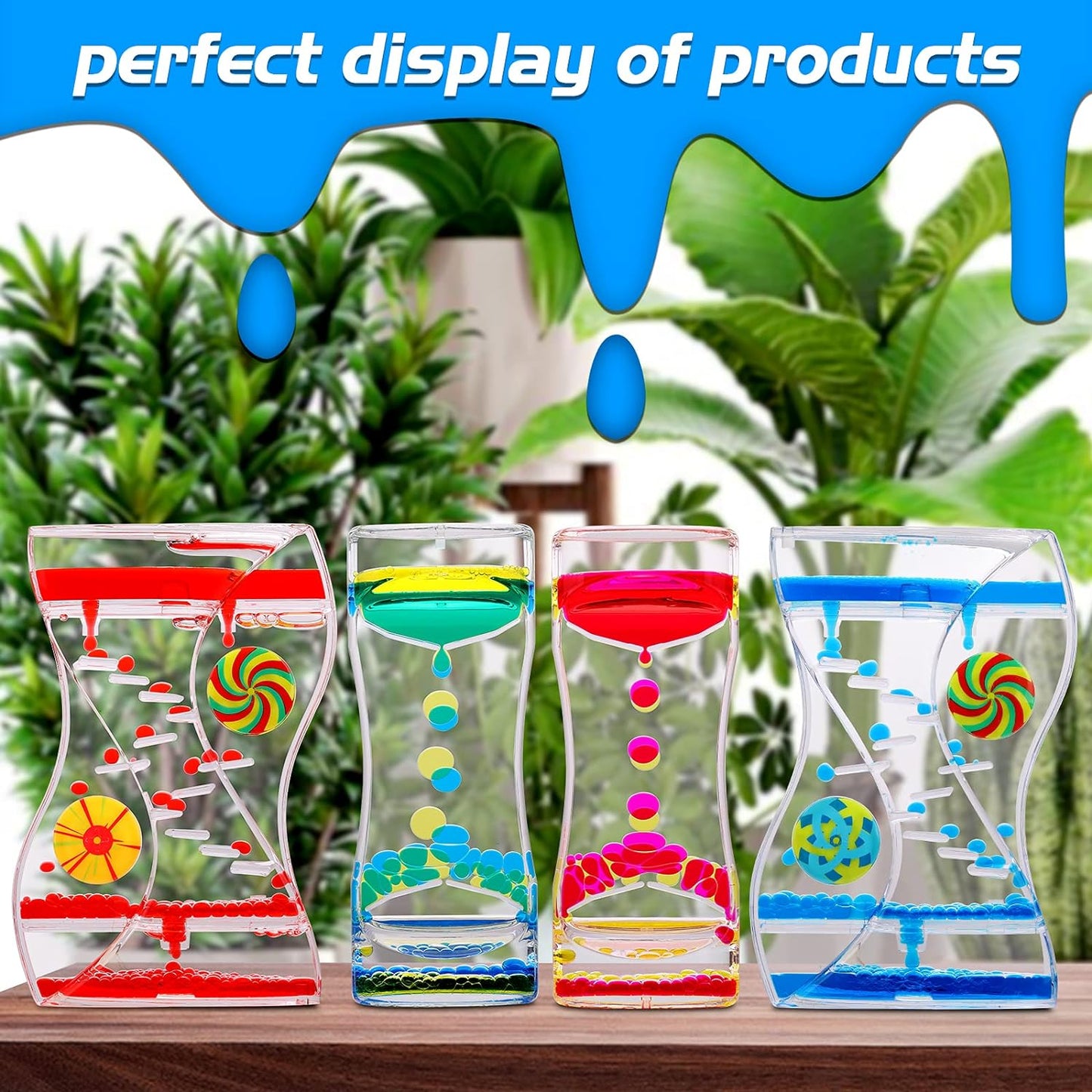 XINBAOHONG Liquid Motion Bubbler Sensory Toy for Kids and Adults 4-Pack，Calming Stress Relief
