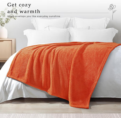 Exclusivo Mezcla Soft Fleece Throw Blanket for Couch, Super Soft Velvet Plush Bed Blanket, Fuzzy