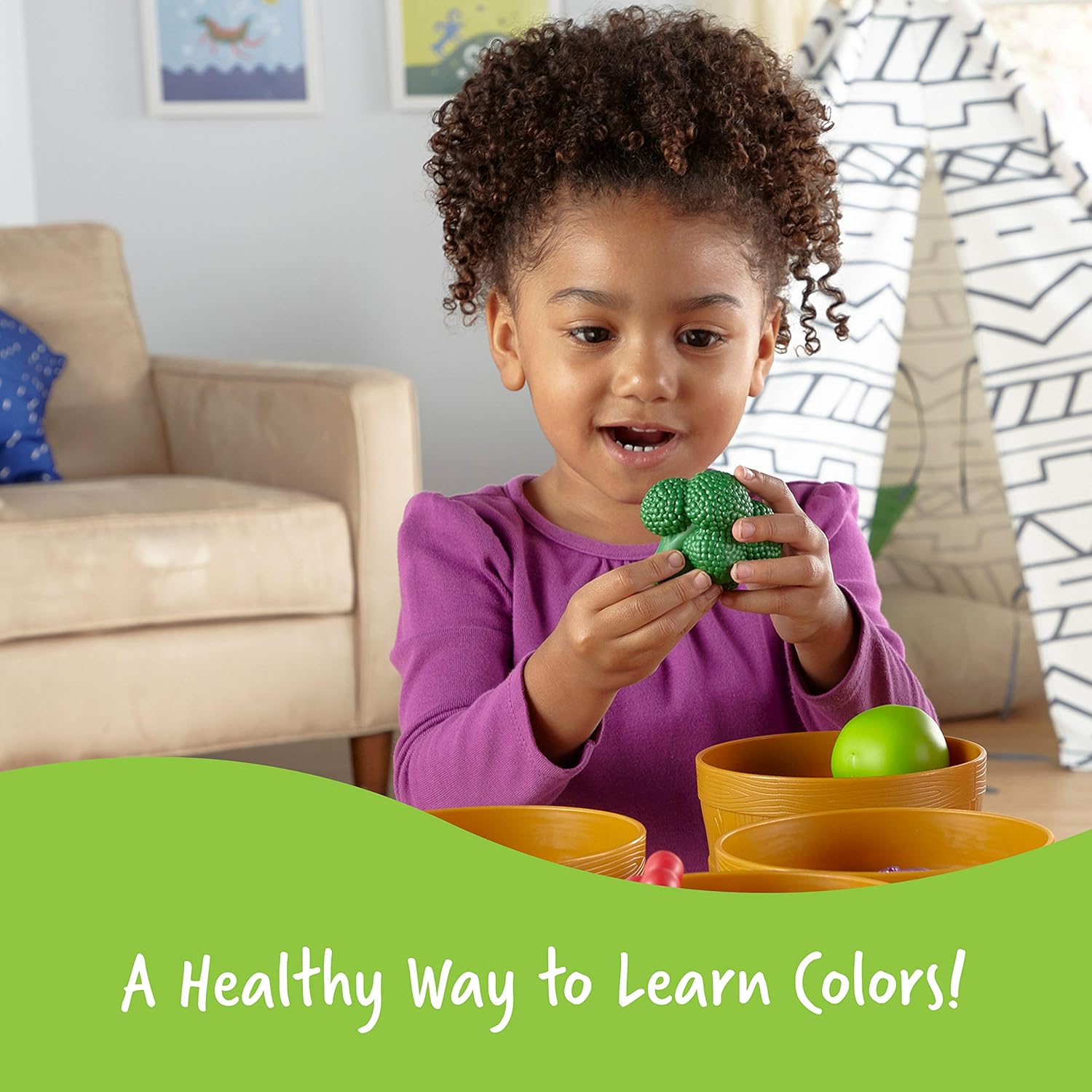Learning Resources Farmer’s Market Color Sorting Set - 30 Pieces Age 18+ Months Toddler Learning