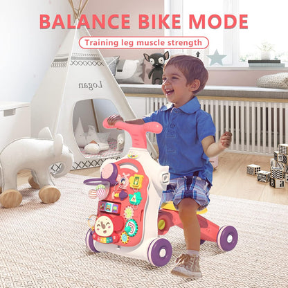 QDRAGON 5 in 1 Walker for Baby Girl, Baby Push Walkers, Assemble as Scooter/Motorbike/Activity