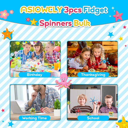 Transformable Fidget Spinner Toys for Kids & Adults,3 PCS Fidget Toys for Teens Anxiety,Sensory