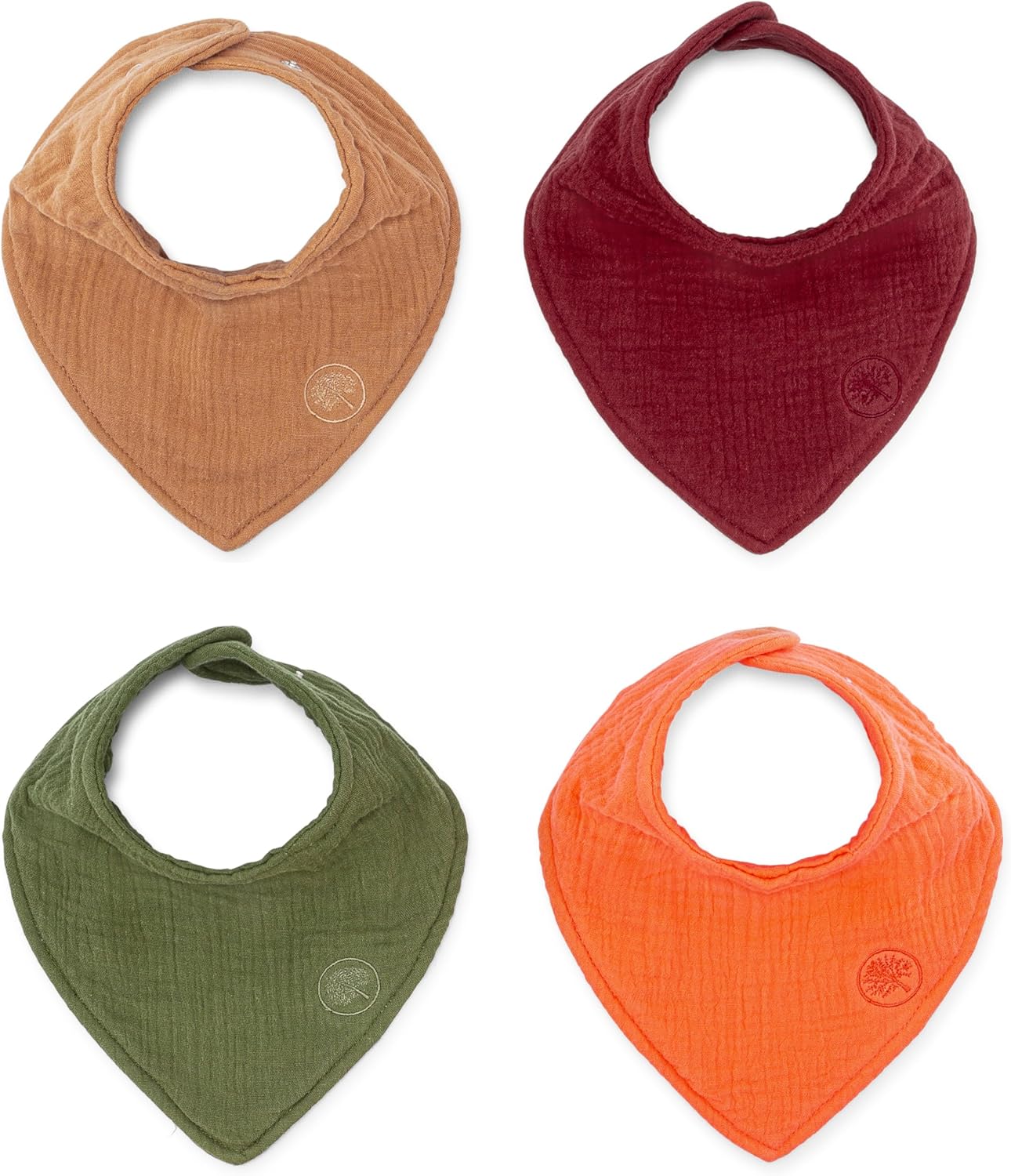 Parker Baby Muslin Bandana Drool Bibs | 100% Soft Muslin Cotton, Absorbent & Adjustable | Stylish