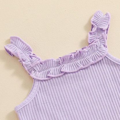fhutpw Baby Girl Clothes Summer Cute Outfits 3 6 12 18 Months Spaghetti Strap Romper & Floarl