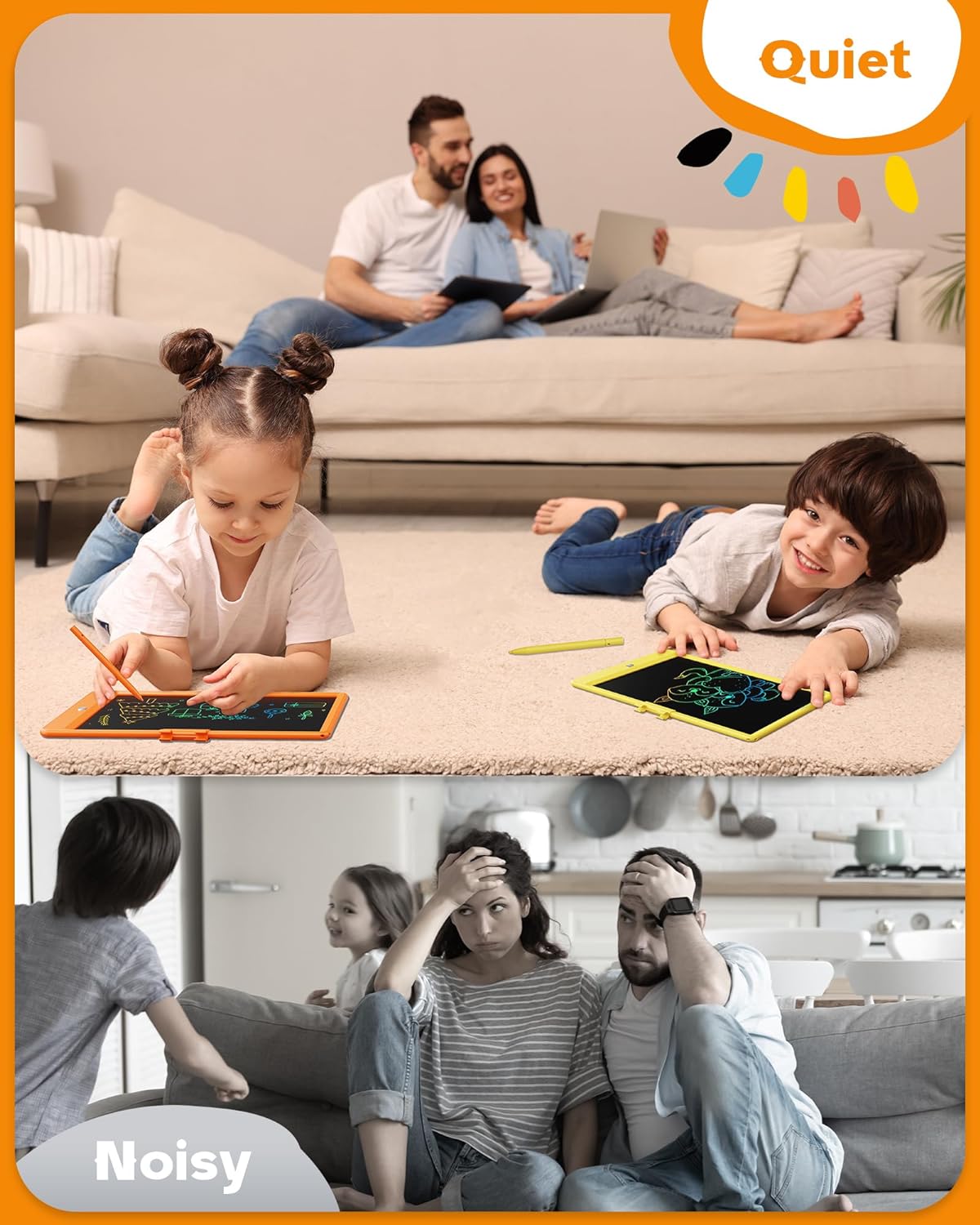 Bravokids LCD Writing Tablet for 3-8 Year Old Girls and Boys - 10 Inch Electronic Doodle Board