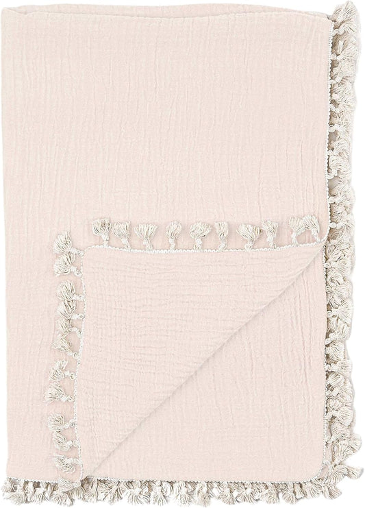 Crane Baby Muslin Swaddle Blanket, Soft Cotton Lightweight Nursery and Stroller Blanket for Baby