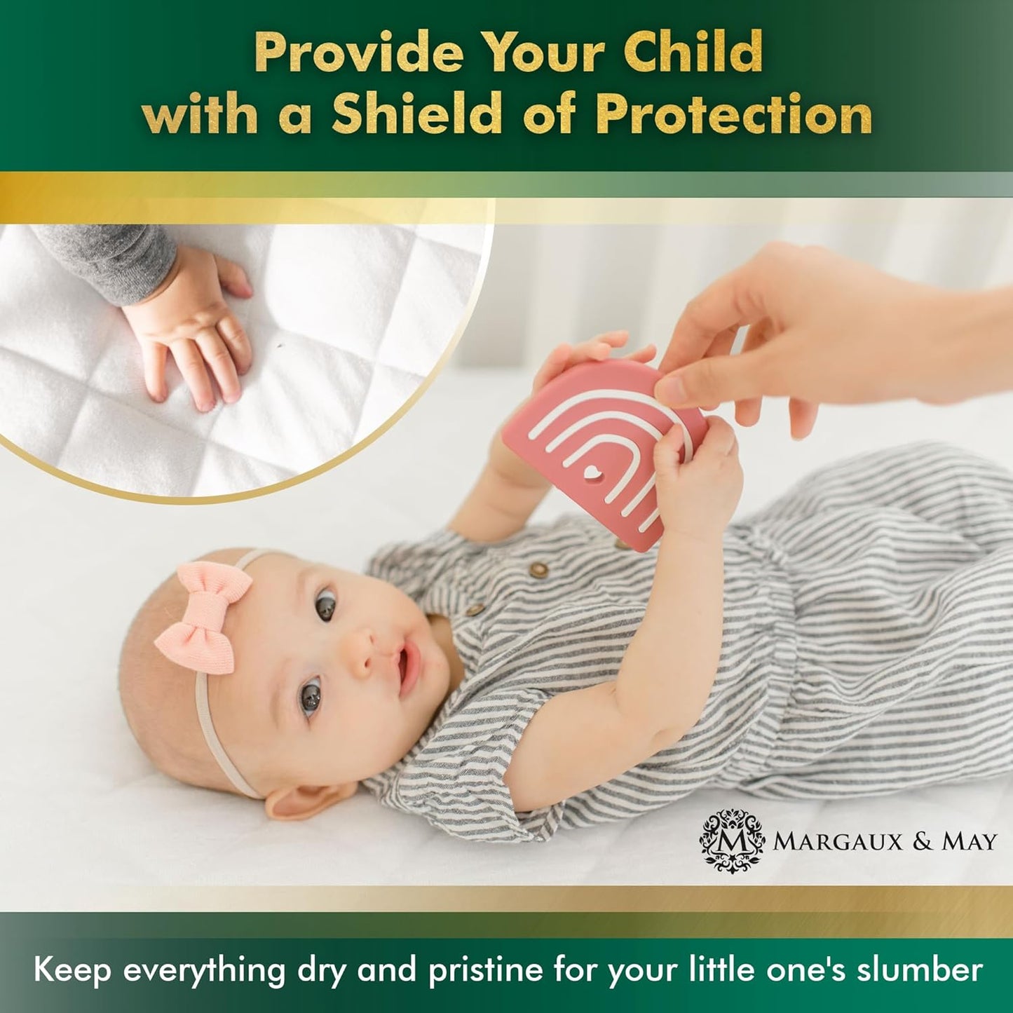 Crib Mattress Protector Pad - Ultra-Soft Waterproof Breathable Premium Bamboo Rayon - Noiseless