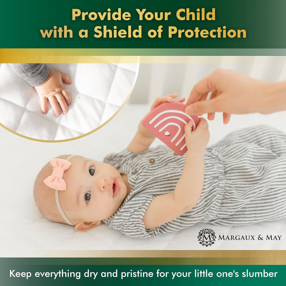Crib Mattress Protector Pad - Ultra-Soft Waterproof Breathable Premium Bamboo Rayon - Noiseless