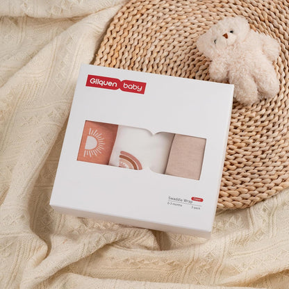 GLLQUEN BABY 3-Pack Baby Swaddle Sleep Sacks for Newborn - Baby Swaddles 3-6 Months, Infant