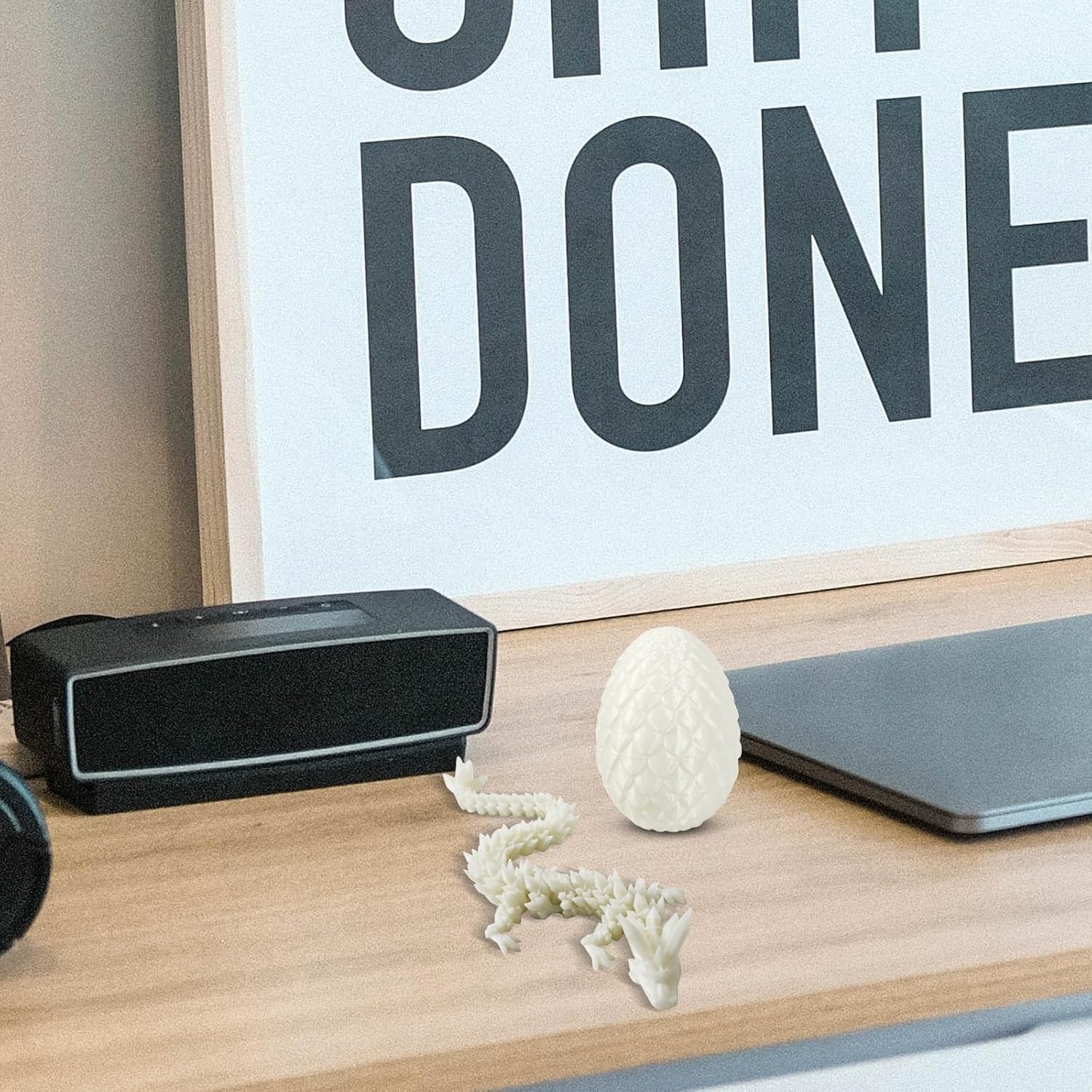 3D Printed Dragon Egg,Mystery Crystal Dragon Fidget Toys,Articulated Dragon,Home Desk Decor Easter