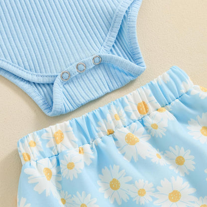 fhutpw Baby Girl Clothes Summer Cute Outfits 3 6 12 18 Months Spaghetti Strap Romper & Floarl