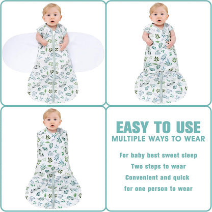 Newborn Sleep Sack Baby Swaddle,Swaddle me 3-6 Month,3-Way Adjustable Wearable Blanket,100% Rayon
