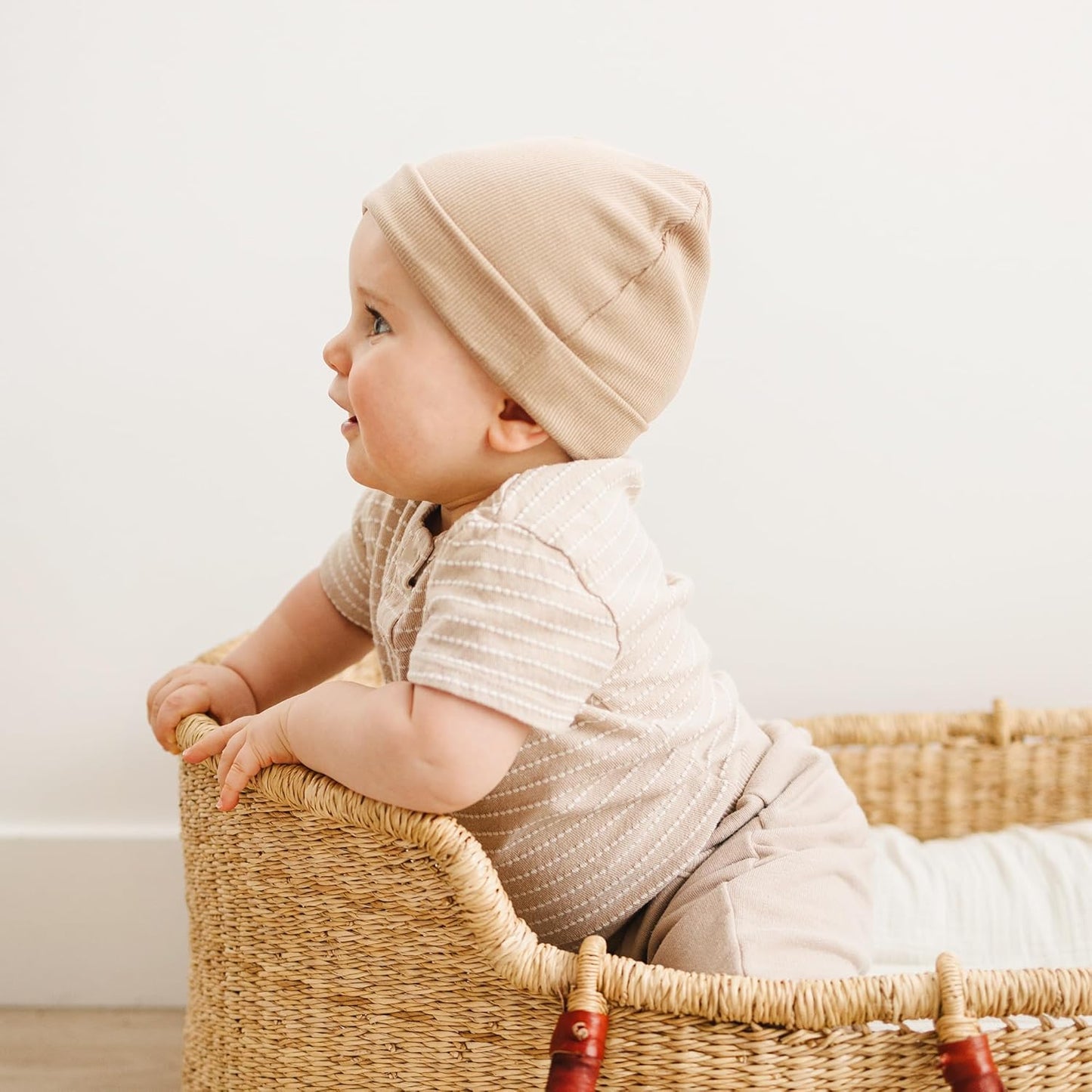 Konssy 6 Pack Baby Beanie Hats for Unisex, Toddler Beanies Baby Girl Boy Hat Warm Cap for Infant