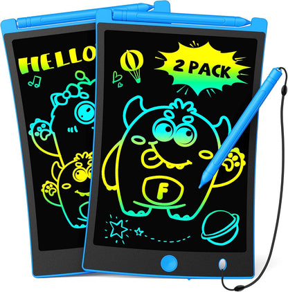 TEKFUN 2 Pack LCD Writing Tablet with Stylus, 8.5in Erasable Doodle Board Mess Free Drawing Pad for