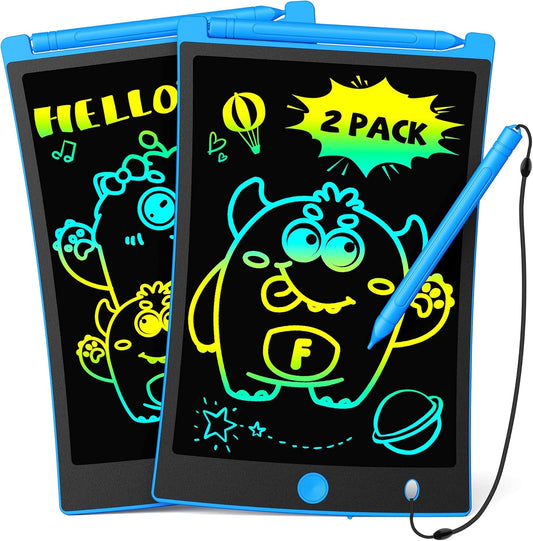 TEKFUN 2 Pack LCD Writing Tablet with Stylus, 8.5in Erasable Doodle Board Mess Free Drawing Pad for