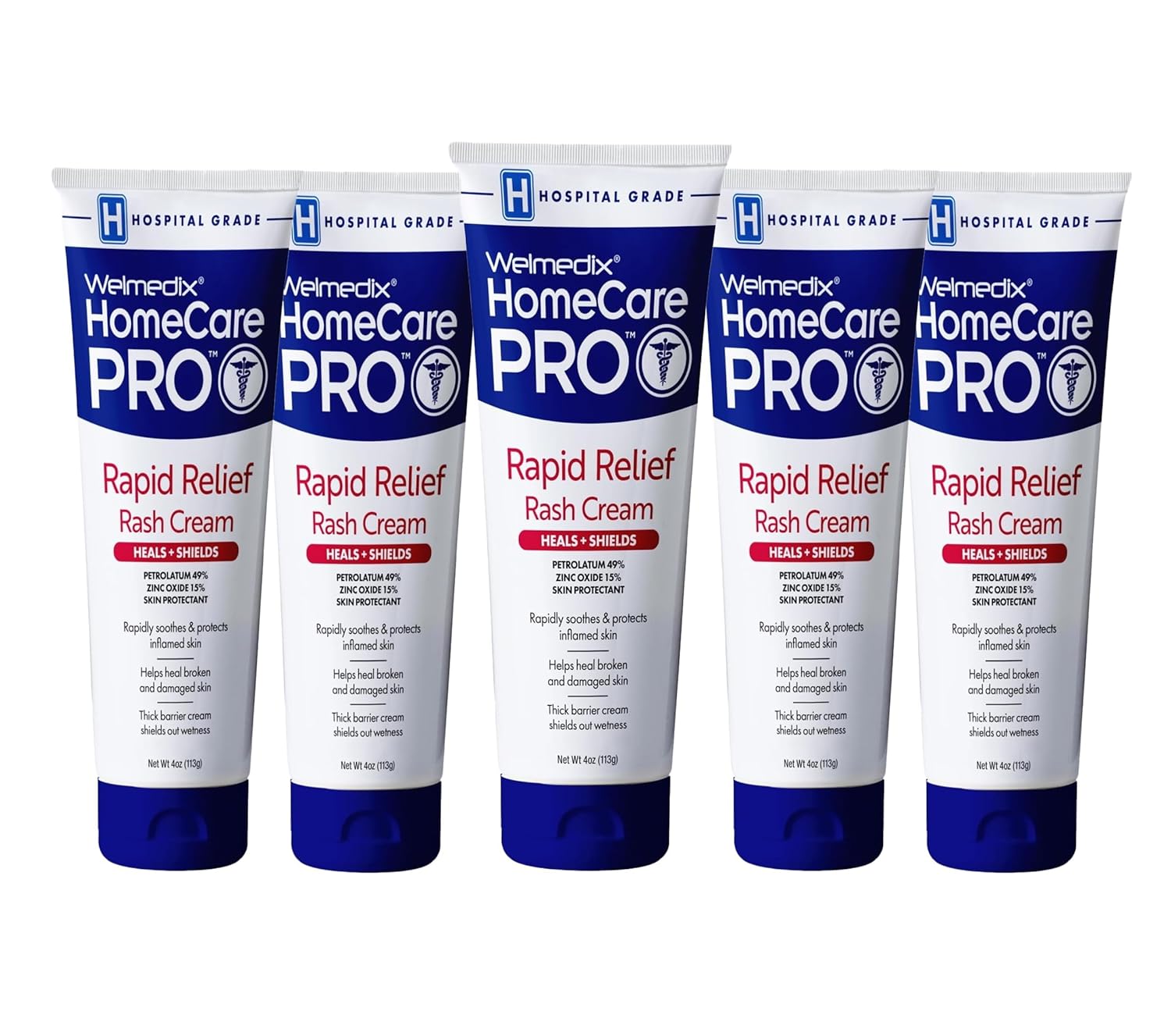 Rapid Relief Diaper Rash Cream with Zinc Oxide, Hospital Grade Barrier Cream for Adults, and Babies