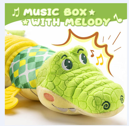 Baby Toys 0 to 12 Months, Musical Stuffed Animals Activity Soft Toy with Multi-Sensory Crinkle