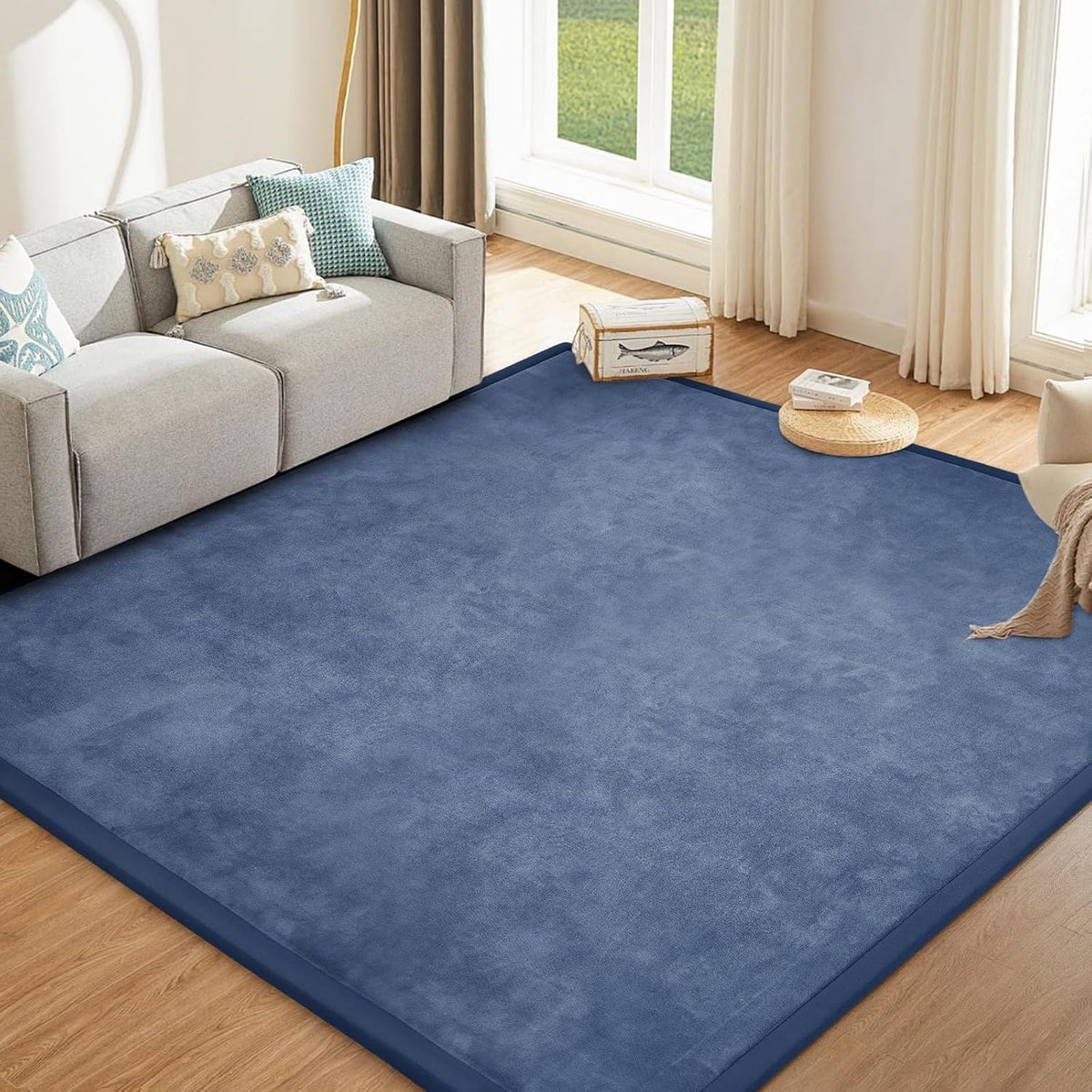 Baby Play Mat 1.2" Thick Memory Foam Nursery Rug Area Rug, 9’2” X 6’7” Yoga Mat Playmat Crawling