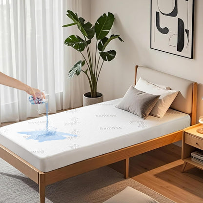 Waterproof Mattress Protector, Twin XL Size Mattress Pad Fitted 6-15" Deep Pocket, 3D Air Fabric