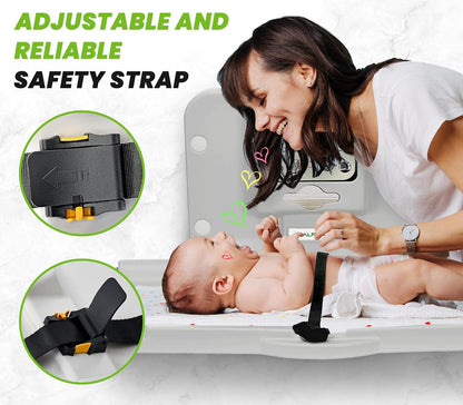 Alpine Wall Mounted Baby Changing Station - Horizontal Baby Changing Table Foldable Diaper Tables