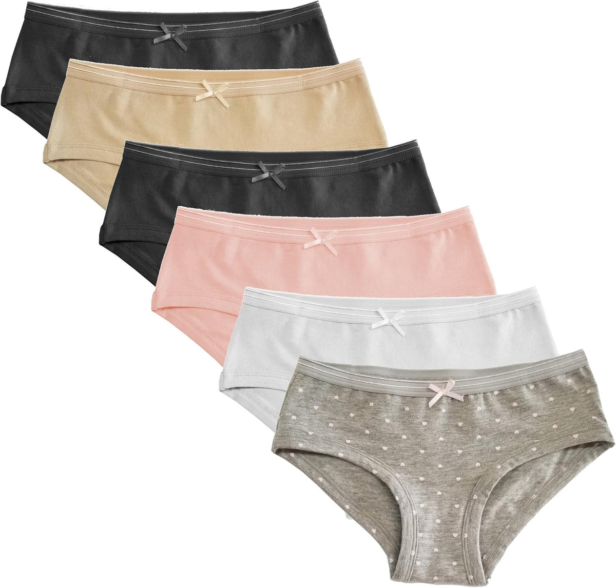 Popular Girls Underwear Hipster Panty - Soft Cotton Panties Underwear for Girls & Teen Size 7-14