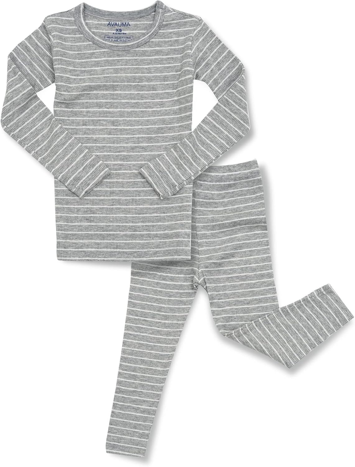 AVAUMA Stripe Pattern Baby Boys Girls Pajama Set Kids Toddler Snug fit Ribbed Sleepwear pjs for