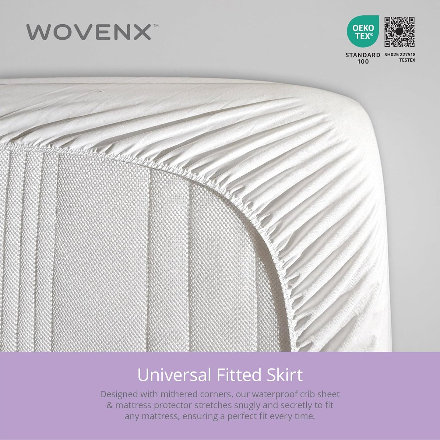 Organic All in One Crib Sheet and Mattress Protector - Waterproof Protectors - Reusable Washable