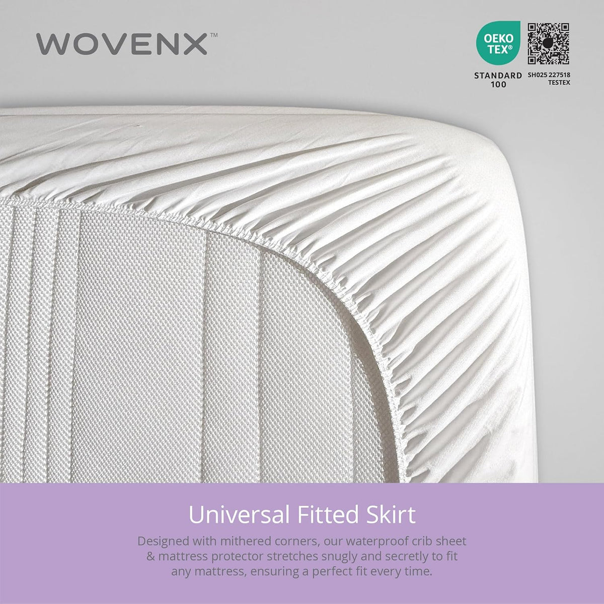 Organic All in One Crib Sheet and Mattress Protector - Waterproof Protectors - Reusable Washable