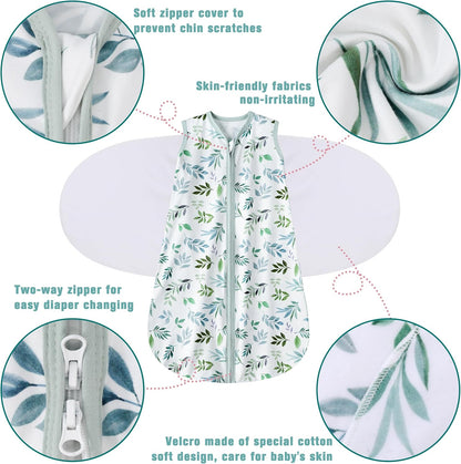 Newborn Sleep Sack Baby Swaddle,Swaddle me 6-12 Month,3-Way Adjustable Wearable Blanket,100% Rayon
