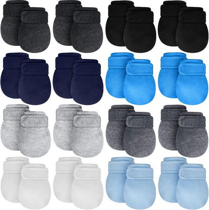 Newcotte Adjustable Baby Mittens No Scratch Newborn Cotton Breathable Gloves Warm Baby Mitts for