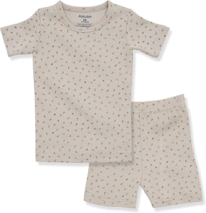 AVAUMA Baby Boys Girls Pajama Set 6M-7T Kids Cute Toddler Snug fit Pattern Design Pjs Cotton