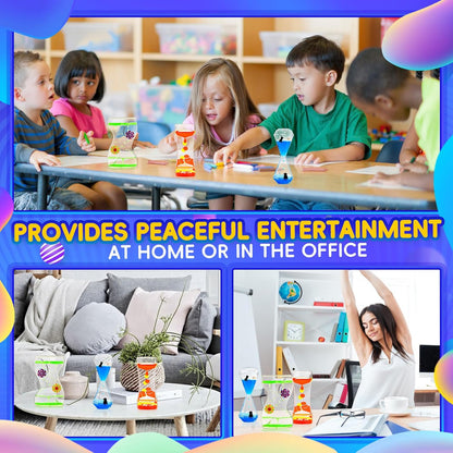 3 Types Liquid Motion Bubbler Liquid Timers for Kids Sensory Fidget Toys Small Calming Toys Autism