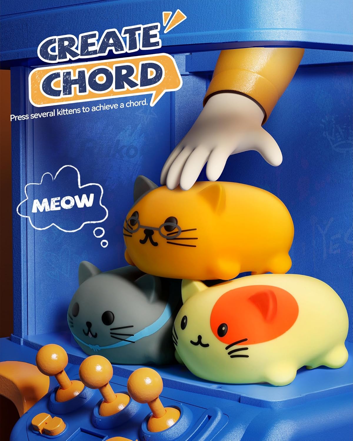 Ruko 1701 Musical Cats Piano Keyboards with Cute Meow Tone, Press Play Music Scale, Fun Music Toys