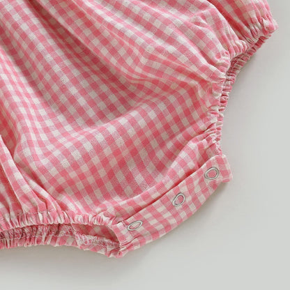 Douhoow Infant Baby Girl Plaid Romper Baby Sweatshirt Romper Ruffle Festival Clothes Fall Winter