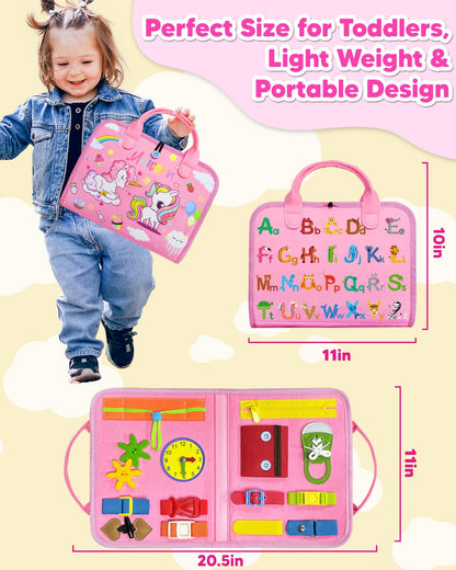 Exorany Busy Board Montessori Toys for Toddler Girl Birthday Gift Busy Book