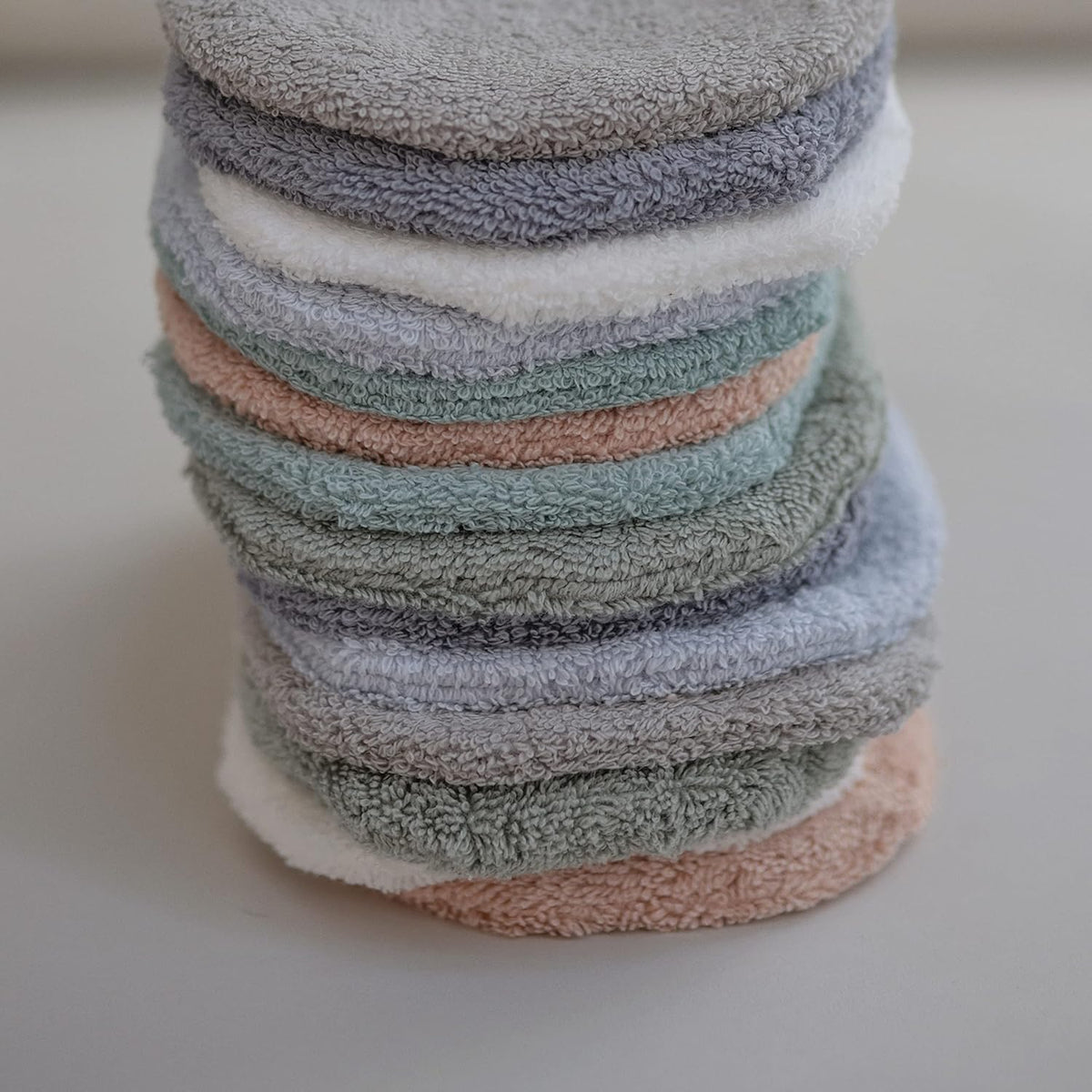mushie Baby Bath Mitt | Organic Cotton | Pack of 2 (Sea Mist)