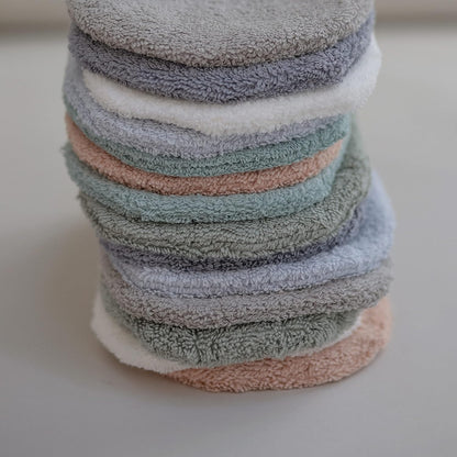 mushie Baby Bath Mitt | Organic Cotton | Pack of 2 (Sea Mist)