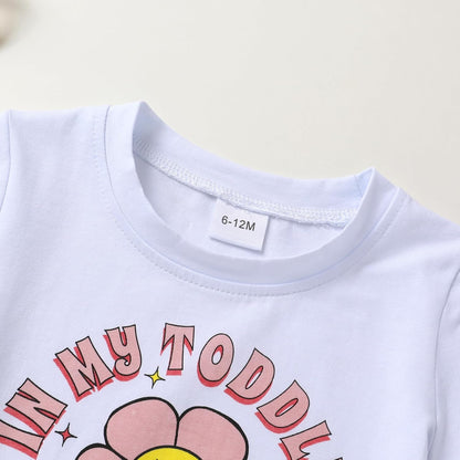 Happy Town Toddler Clothes Baby Boy Girl Smiley Face Shirt Short Sleeve T-Shirt Tee Summer Tops