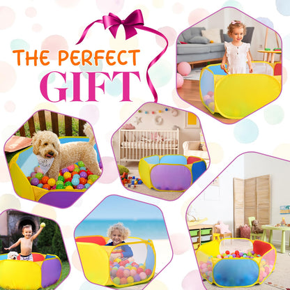 Eocolz Kids Ball Pit Large Pop Up Childrens Ball Pits Tent for Toddlers Playhouse Baby Crawl