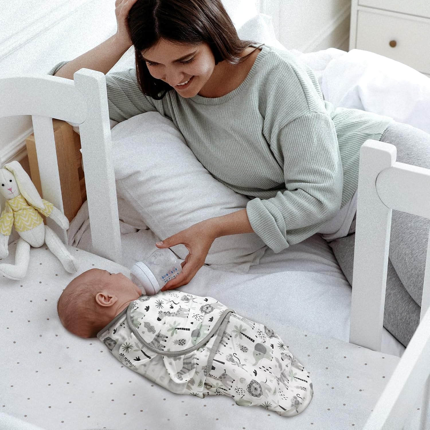 GLLQUEN BABY Organic Swaddle Sleep Sacks for Newborn - Baby Swaddles 0-3 Months, 3-Pack Newborn