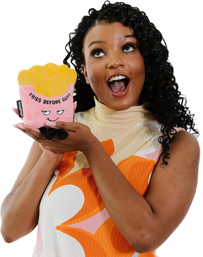 French Fries Foodie Plushie, Funny Pun Meme Gag Gift, White Elephant, Stocking Stuffer Present