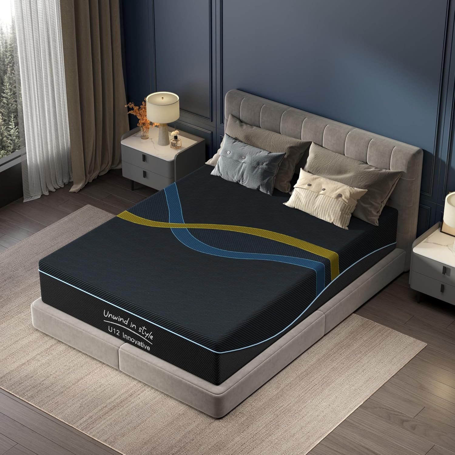 10 inch Full Mattress Multi-Layer Memory Foam Mattress - Medium Firmness with Bamboo Charcoal &