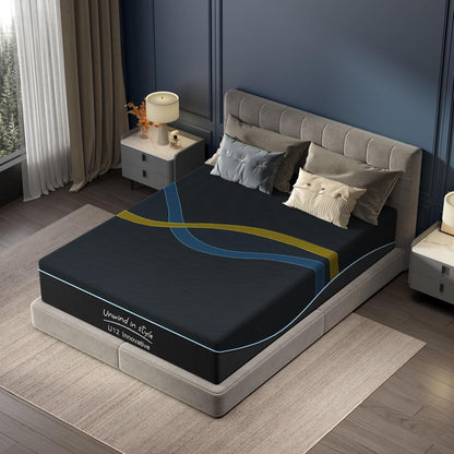 10 inch Full Mattress Multi-Layer Memory Foam Mattress - Medium Firmness with Bamboo Charcoal &
