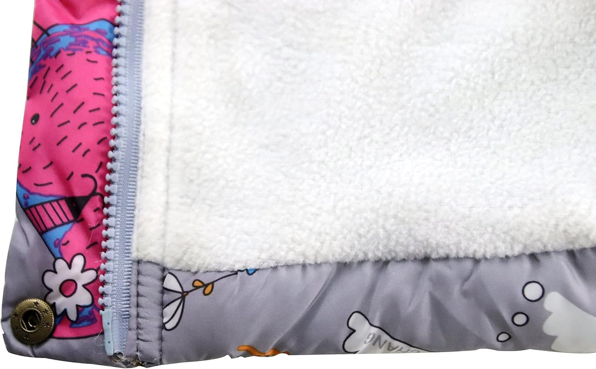 Miss Bei Girl's Winter Coat Jacket Hooded Kids Toddler Flower Print Parka Outwear Warm Cotton
